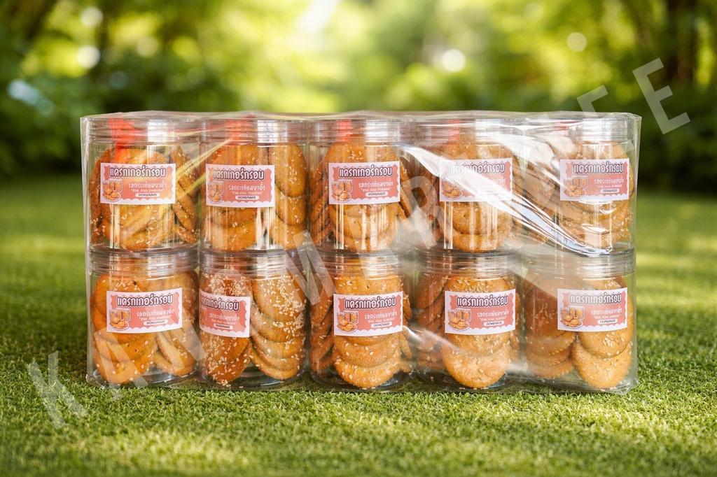 แครกเกอร์กรอบ รสกระเทียมงาคั่ว/10pcs