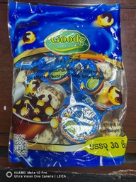 (กู๊ดดี้)ช็อคโกแลตถ้วยจิ้ม/ช็อค,สตรอ(รุ่นถุง)16g*30pcs/16